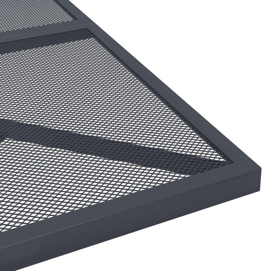 vidaXL 3-tlg Garten-Essgruppe aus Metall in Anthrazit mit Streckgitter - Bild 3
