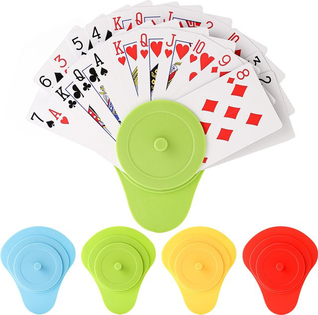 4 Runde Pokerkarten-Aufbewahrungsboxen aus Kunststoff für Pokertische - Bild 1