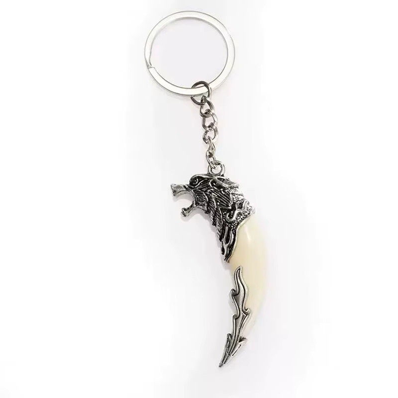 Noter Schlüsselanhänger, Wolf Zähne, Metall, Unisex - Bild 2