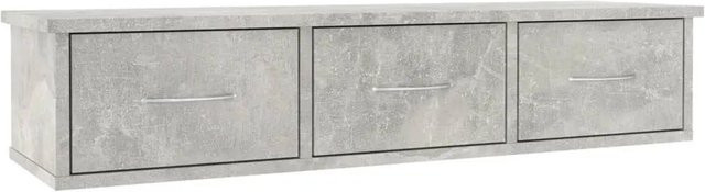 vidaXL Wand-Schubladenregal aus Holzwerkstoff in Betongrau, B/T/H: 88 x 26 x 18,5 cm - Bild 1