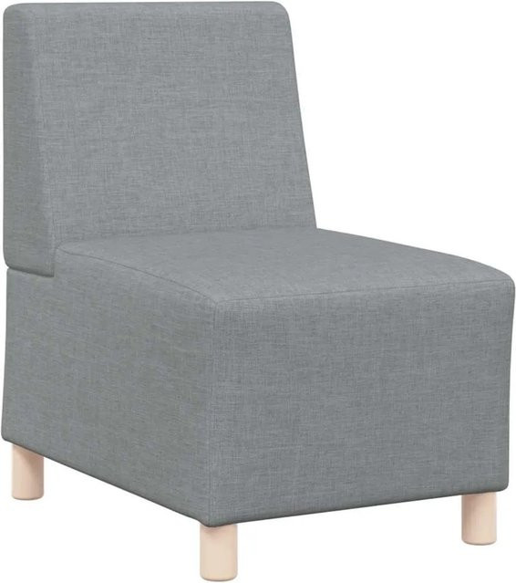 vidaXL Modulares Sofa ohne Armlehnen in Hellgrau aus Stoff - Bild 1
