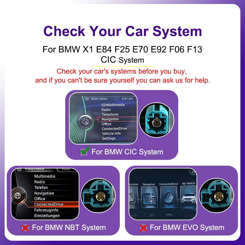 AUTOTOP Wireless CarPlay und Android Auto Interface Decoder Box für BMW 1-7 Serie sowie X1-X7 mit CIC-System - Bild 2