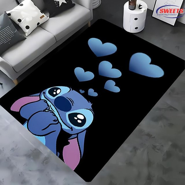 Karpetti Disney Lilo & Stitch Themen-Teppich, rutschfest und maschinenwaschbar, B/T: 80 x 50 cm, Multicolour - Bild 1
