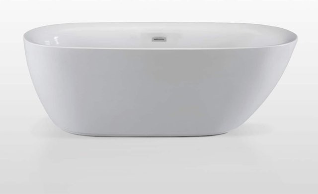 Sanotechnik Badewanne SYDNEY, freistehend, oval, weiß, B/T/H: 175 x 75 x 57 cm - Bild 1