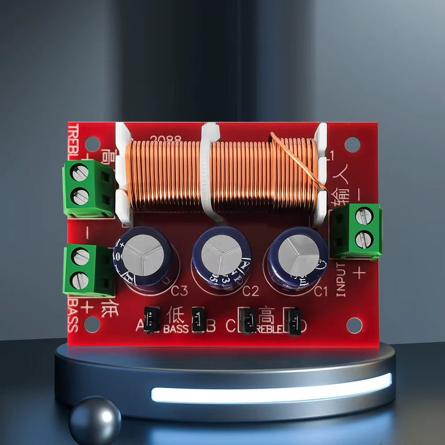 ALLOYSEED YLY-2088 2-Wege-Crossover-Modul für Breitband-Hochtöner und Tieftöner in Rot, HiFi-Lautsprecher-Upgrade-Board, lötfrei - Bild 3