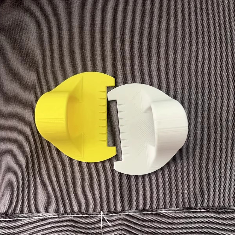 DIY-Nähanleitung-Vorlagen-Set für gleichmäßige Stiche in Gelb aus Kunststoff mit 3 mm Abstand für Stoffstickerei und Lederhandwerk - Bild 3