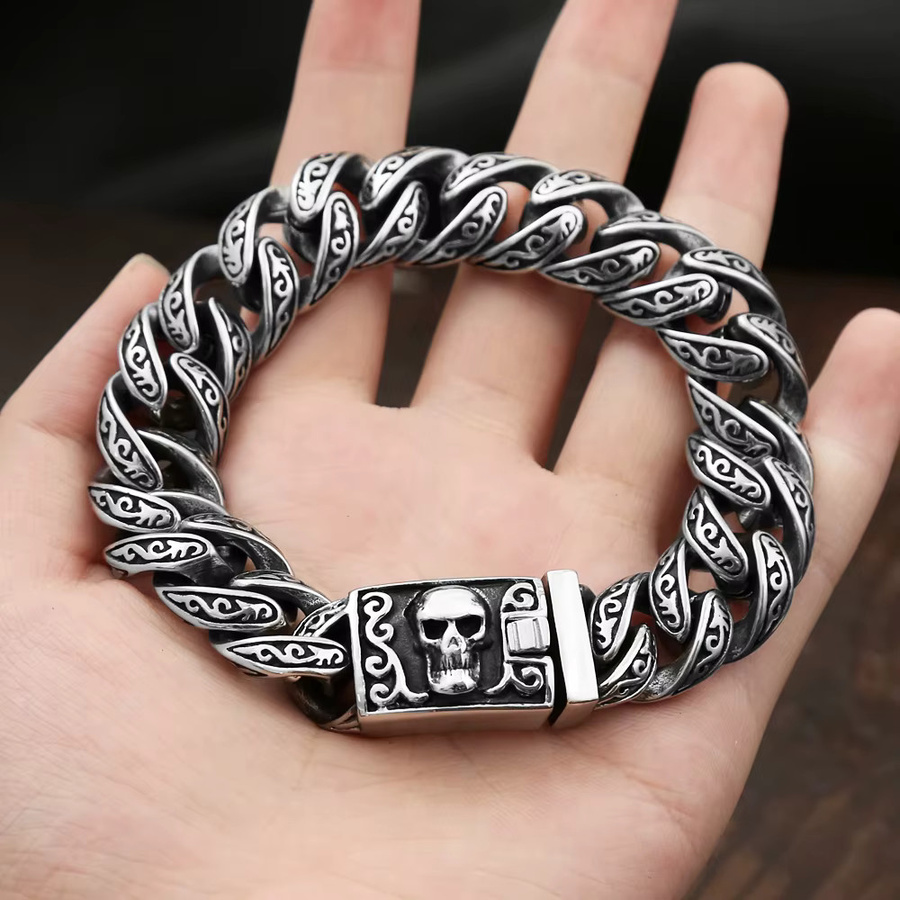 NORTHMAN Armband, Edelstahl, Silber, Vintage, Herren - Bild 3