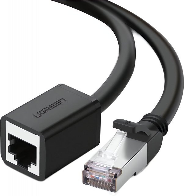 UGREEN NW112 Cat6 Ethernet LAN Netzwerkverlängerungskabel RJ45 auf RJ45, Schwarz, Länge: 2 m - Bild 1