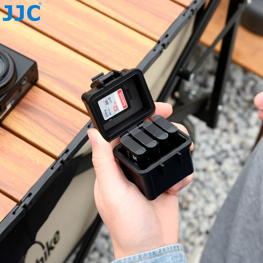 Jjc Tragbarer Kamera Karten- und Batterieorganisator in Schwarz für Nikon EN-EL9 EN-EL10, Ricoh DB-110, Canon NB-13L, Sony NP-BX1 und Fujifilm NP-50 - Bild 6