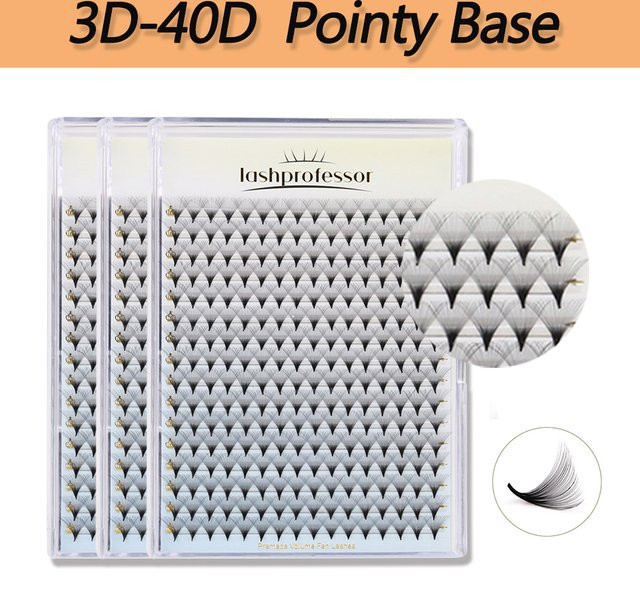 Lashprofessor Pointy Base Wimpern-Fächer, Black, 320 Stück - Bild 1