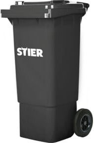 Stier 2-Rad-Müllgroßbehälter 80 l grau B/T/H: 44,5 x 52,0 x 93,9 cm - Bild 1