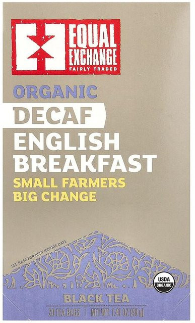 Equal Exchange English Breakfast Bio-entkoffeinierter Schwarztee Beutel 20 Stück 40 g - Bild 1