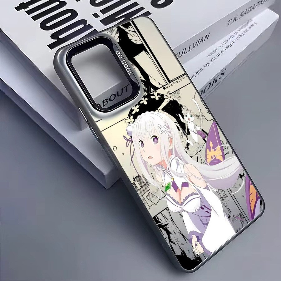 Anime Handytasche R-Re Z-Zeros für Samsung Galaxy S25 Edge S24 S23 S22 S21 S20 Ultra aus Silikon in Silber - Bild 3