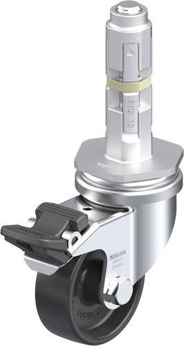 Blickle LRA-POA 50G-FI-E02 Lenkrolle mit Feststeller in Schwarz und Silber, Rad-Durchmesser: 50 mm, Tragfähigkeit: 75 kg - Bild 1