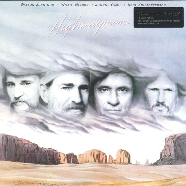 Waylon Jennings, Willie Nelson, Johnny Cash & Kris Kristofferson - Highwayman LP Schallplatte von Music On Vinyl, Farbe: Grau/Mehrfarbig - Bild 1