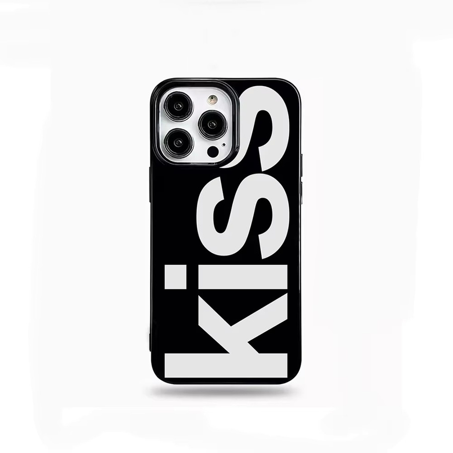 LALA Trendige Buchstaben Handyhülle mit glänzender Folie für iPhone 11 bis iPhone 17 Pro Max aus hartem PC-Material - Bild 3