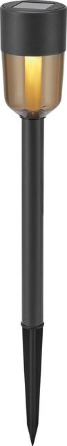 Solar-Leuchte Marsala LED aus Edelstahl und Kunststoff in Silber, 4er-Set, B/T/H: 4,5 x 4,5 x 35 cm - Bild 1