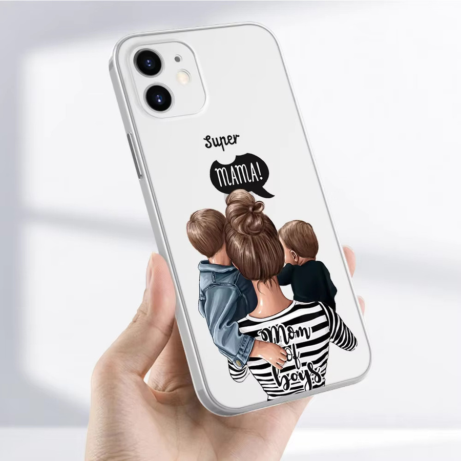 Super Mom Handyhülle als stoßfestes Softcover für iPhone 11 bis iPhone 17 Pro Max und weitere Modelle - Bild 2