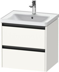 Duravit Waschtischunterschrank Ketho.2 in Weiß Matt mit 2 Schubladen, wandhängend, B: 58,4 cm, T: 45,5 cm, H: 54,9 cm - Bild 1
