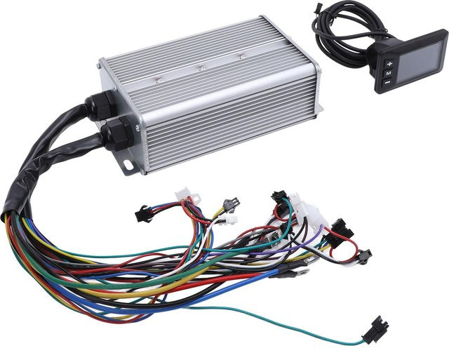 Igeteck Elektrofahrrad-Controller-Kit mit 1500W und G51 LCD-Display, bürstenloser Controller aus Aluminiumlegierung, grau - Bild 1