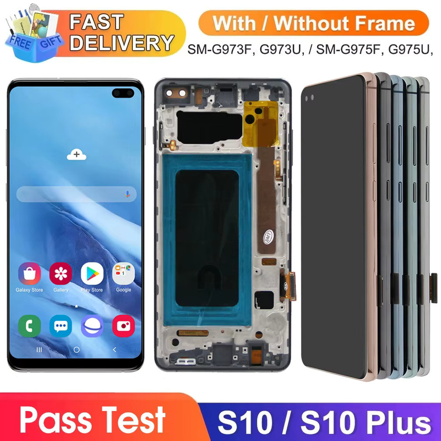 Samsung Galaxy S10 Plus S10+ G975 G975F LCD-Display mit Rahmen in Grün - Bild 5