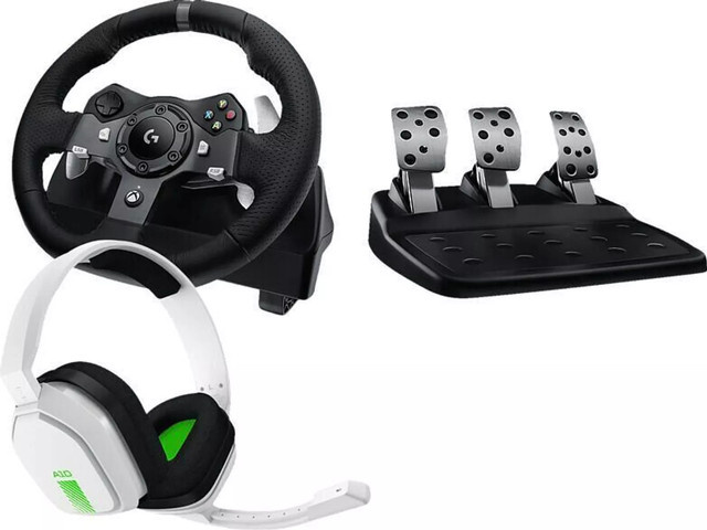 Logitech G920 Driving Force Racing Wheel Bundle mit Astro A10 Xbox Gaming-Headset in Weiß für Xbox, PlayStation, Nintendo Switch und PC - Bild 1