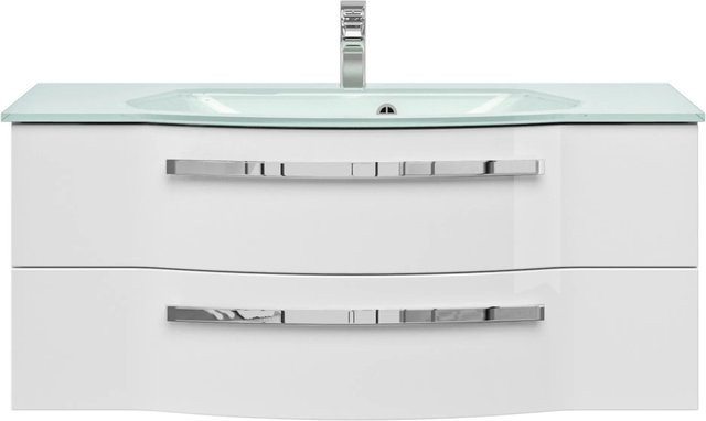 Pelipal Waschtisch Serie 4005 in Polarweiß Hochglanz mit Softclose, Breite: 117 cm - Bild 1