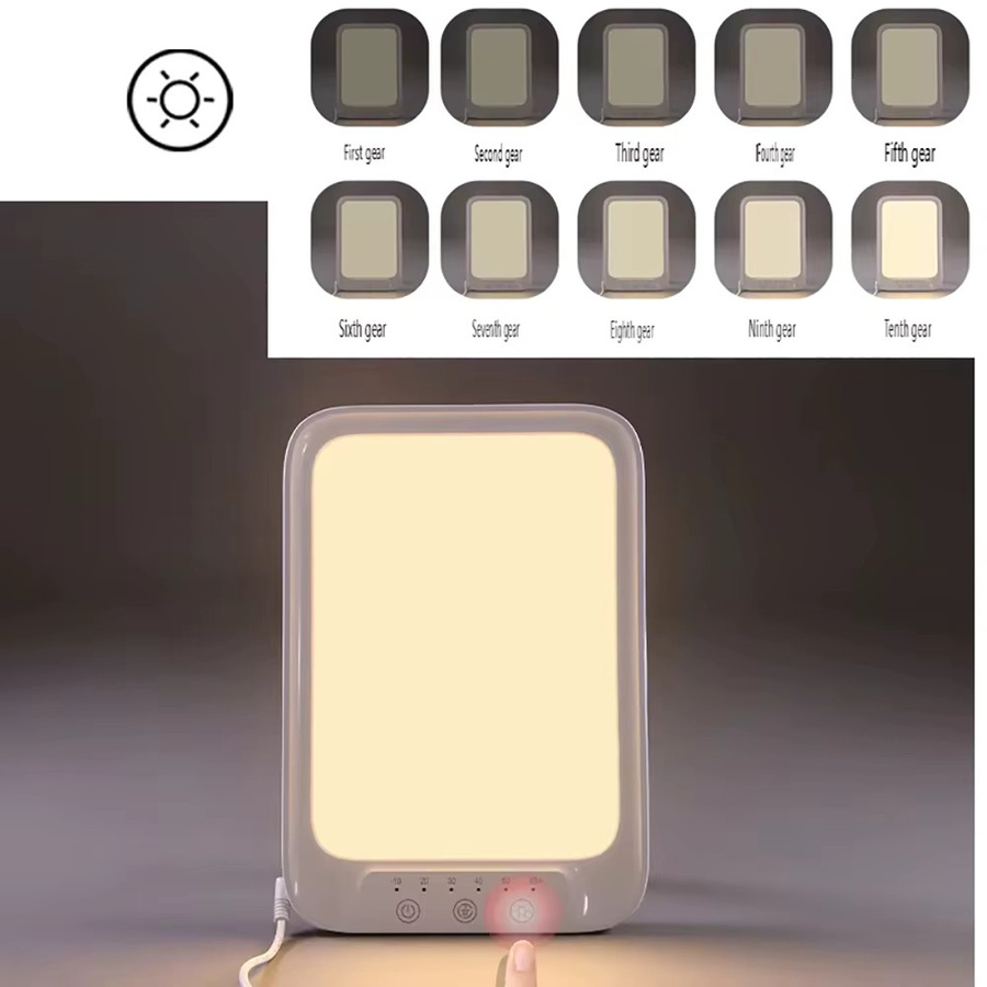 Donirt Bionische Sonnenlichtlampe als Trostlampe mit 20000 Lux, Weiß, 3 Lichtfarben und 10 Helligkeitsstufen - Bild 5