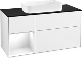 V&B Waschtischunterschrank Finion in Weiß glänzend lackiert, B/T: 120 x 60 cm - Bild 1