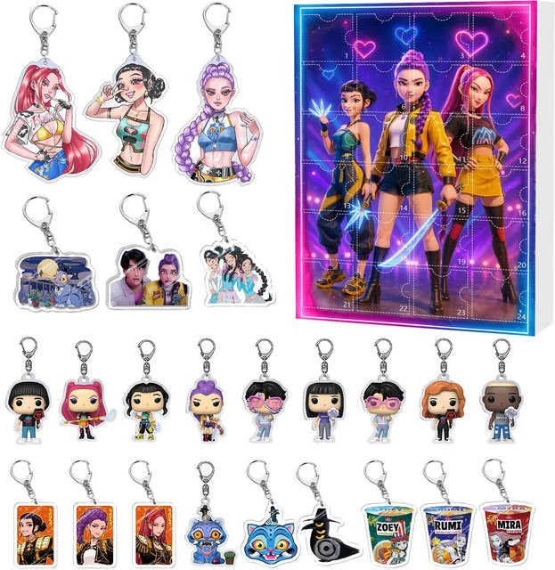 Wucifang Jewelry HUNTR/X K-Pop Dämonenjäger Überraschungsbox, Schlüsselanhänger, Blau - Bild 1