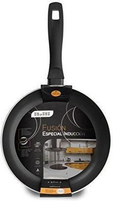 IBILI Fusion 450024 Pfanne in Schwarz mit Antihaftbeschichtung und Induktionsgeeignetem Edelstahlboden, Durchmesser: 24 cm - Bild 1