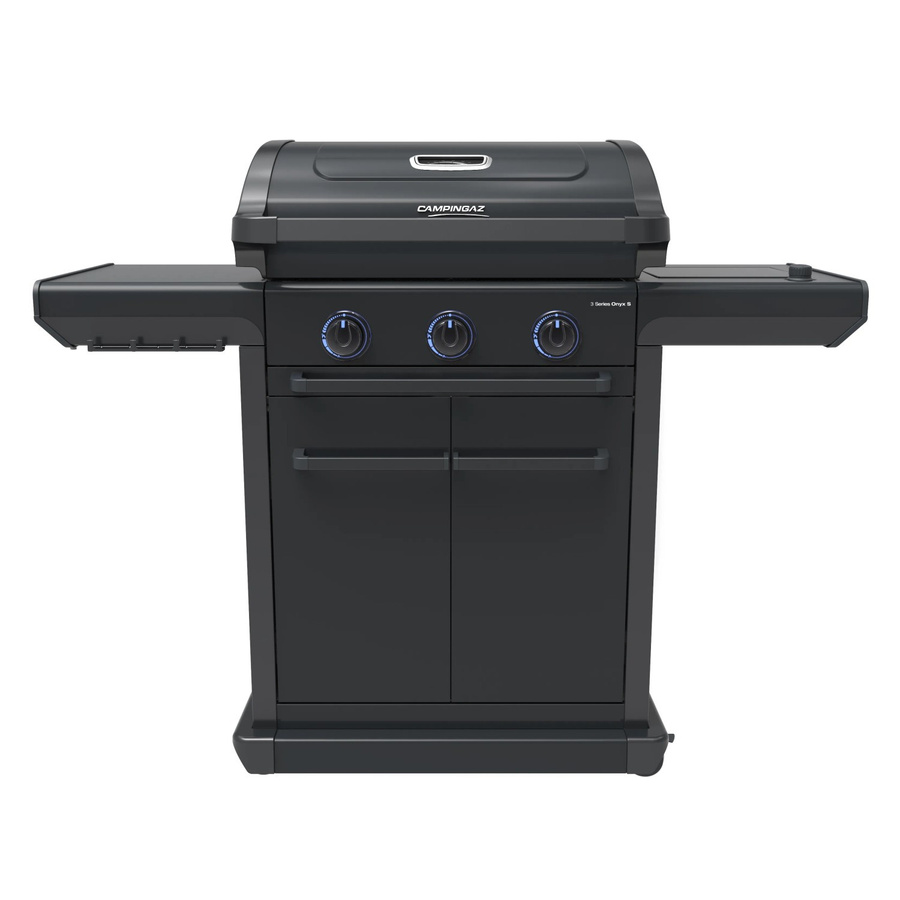 Campingaz Gasgrill 3 Series Onyx S in Schwarz mit Seitenkocher und Push2Fold Funktion, B/T/H: 122 x 62 x 121 cm - Bild 2