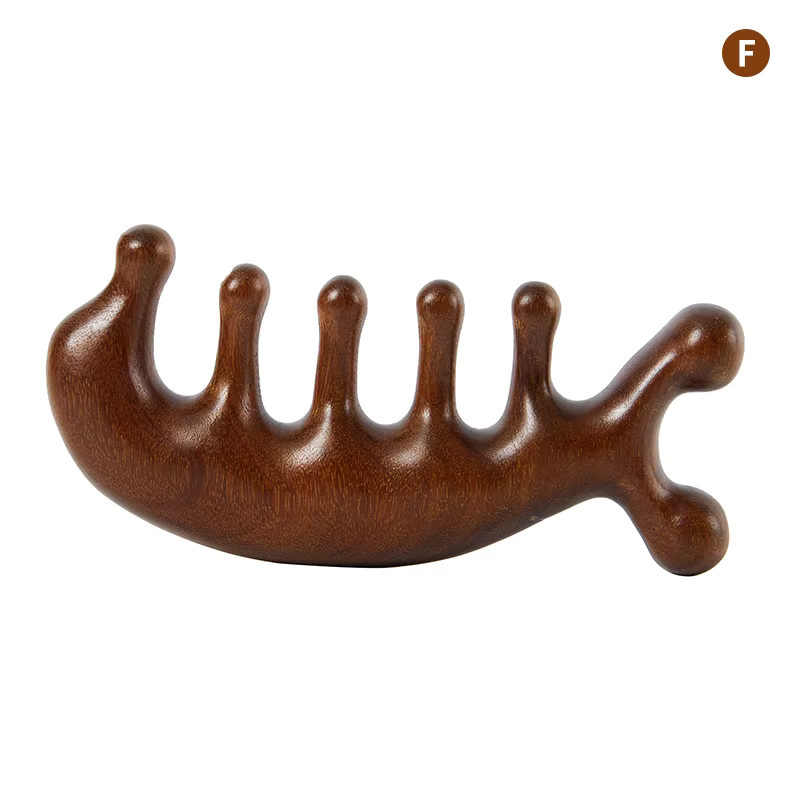 Holz Therapie Massage Kamm und Gua Sha Massagegerät, Sandelholz, Unisex - Bild 4