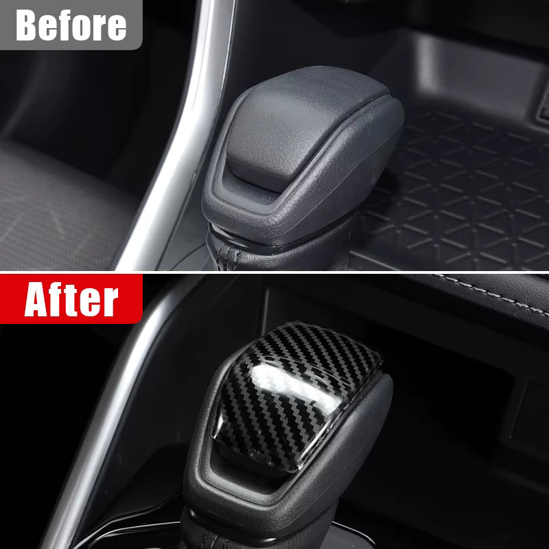 YaLumei Schaltschuh-Abdeckung für Toyota Highlander XU 70 (2020-2024), Getriebe-Shift-Panel Schutz und Dekoration, Schwarz - Bild 4