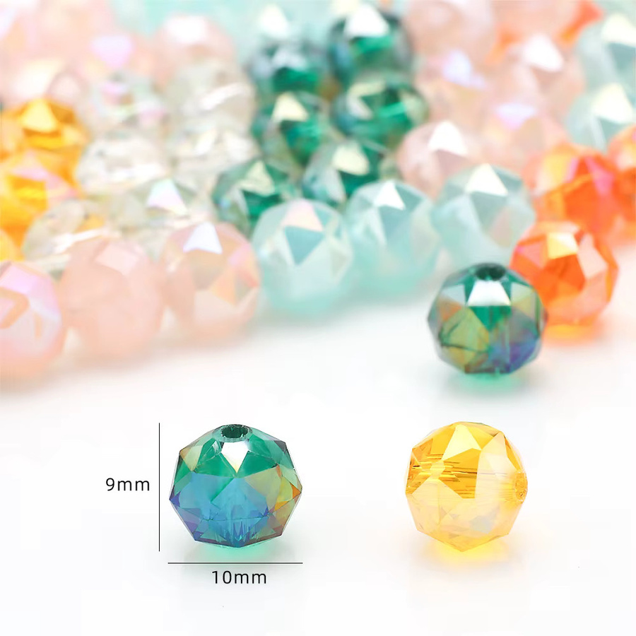 YUANZHIRUN Kristallglas-Disco-Kugelperlen, 8mm, Facettiert, Rund - Bild 1