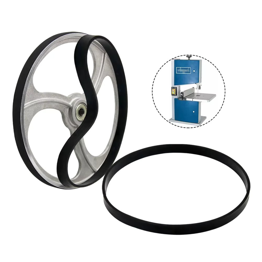 DAZZLEEX Bandsägenband Gummireifen in Schwarz als Ersatzteil für 8 Zoll, 9 Zoll und 10 Zoll Bandsägen und Scrollräder zur Holzbearbeitung - Bild 1