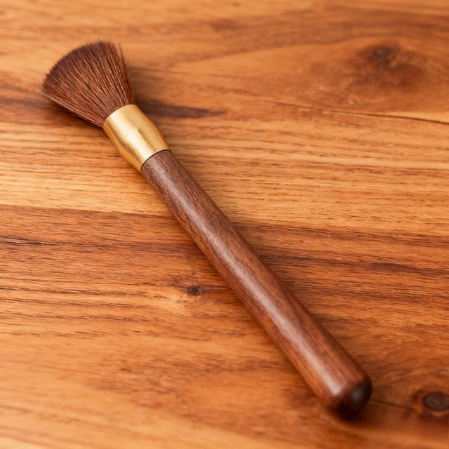 JUSTINLAU Kaffeemühlen-Reinigungsbürste mit Holzgriff in Braun für Espresso und Bohnenpulver - Bild 1