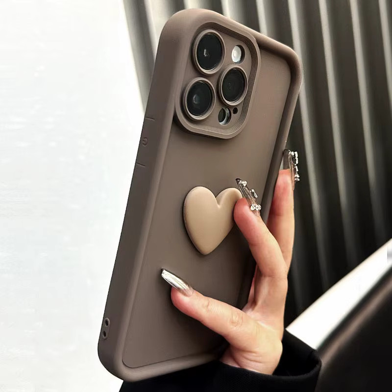 Stoßfeste Silikon Handyhülle mit 3D Herz-Design für Xiaomi Redmi Note 13 Pro 4G 5G, Redmi Note 12 und Redmi Note 11 - Bild 2