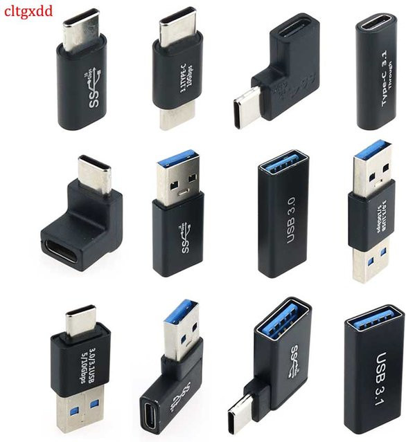 YuXi USB 3.0 auf USB Typ C Adapter OTG Konverter für SSD und HDD, Schwarz - Bild 1