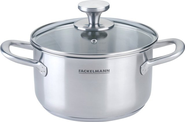 Fackelmann Kochtopf aus Edelstahl mit Deckel, Silber, Durchmesser: 20 cm, Volumen: 3 l - Bild 1