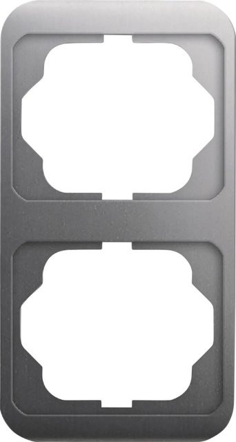 Busch-Jaeger Abdeckrahmen senkrecht 2-fach Alpha Nea in Platin/Silber - Bild 1