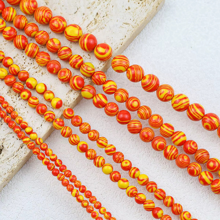 JHNBY Perlen, Orange Malachit, Türkis, Synthese, Unisex - Bild 3