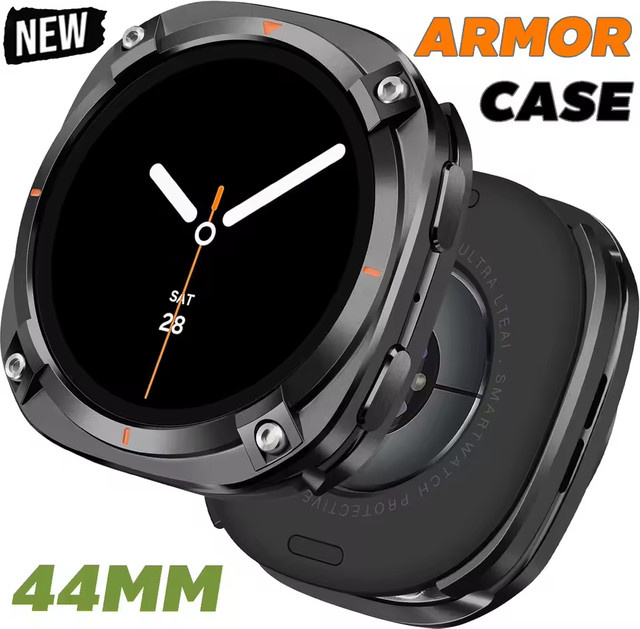 FancyWrist Schutzhülle Armor Metallgehäuse für Samsung Galaxy Watch 8 44mm, Schwarz, Unisex - Bild 1