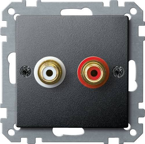Merten Lautsprecher-Steckdose System M in Anthrazit MEG4350-0414 - Bild 1