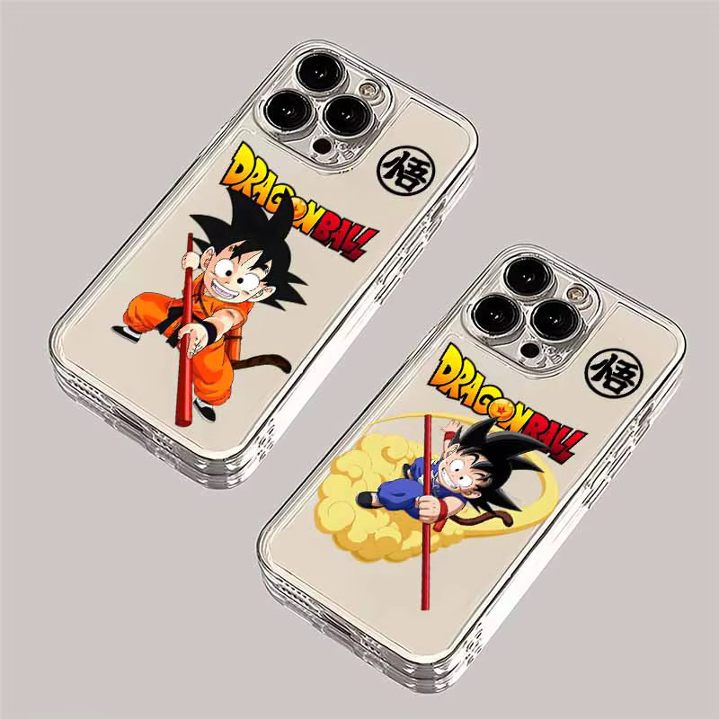 Dragon Ball Son Goku Handyhülle für Apple iPhone 17 Air 16E 15 14 13 12 11 Pro Max Plus Transparent mit Weltraum-Design - Bild 1