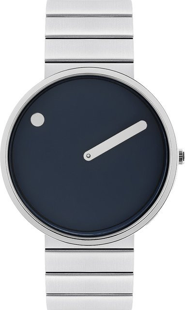 Picto Armbanduhr, Quarz, Edelstahl, Blau, 40 mm, Unisex - Bild 1