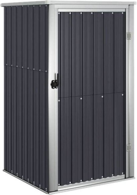 vidaXL Geräteschuppen aus verzinktem Stahl in Anthrazit mit Schrägdach, B/T/H: 88 x 89 x 161 cm - Bild 1