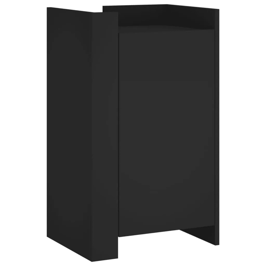 vidaXL Sideboard modern in Schwarz matt aus Holzwerkstoff, B/T/H: 45 x 35 x 75 cm - Bild 2