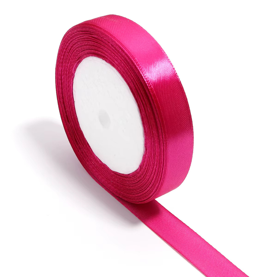 Linsoir Beads Satinband Pink für Bastelarbeiten und Geschenkverpackungen, 25 Yards pro Rolle - Bild 3