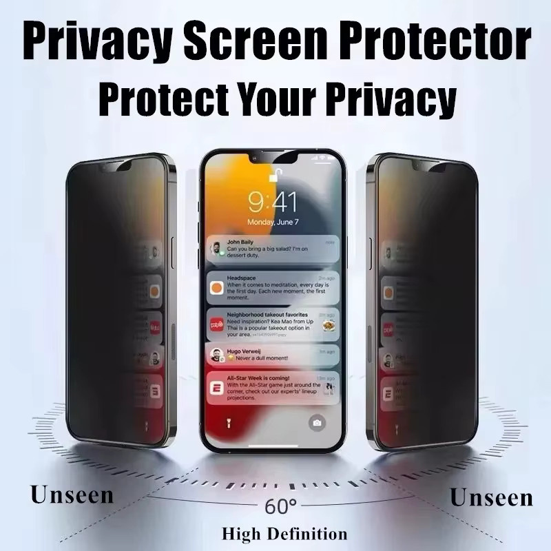 3er-Pack Samsung Anti-Spionage Hydrogel-Displayschutzfolie mit Blickschutz für S26 S25 S24 S23 S22 S21 A56 A55 A36 A26 A25 A16 A06 - Bild 2